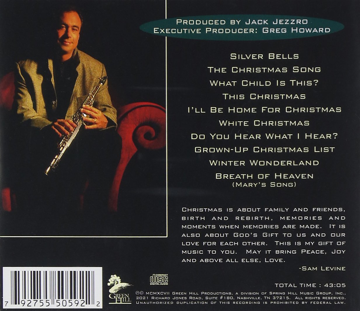 [이벤트30%]Sam Levine - Christmas Saxophone (CD)